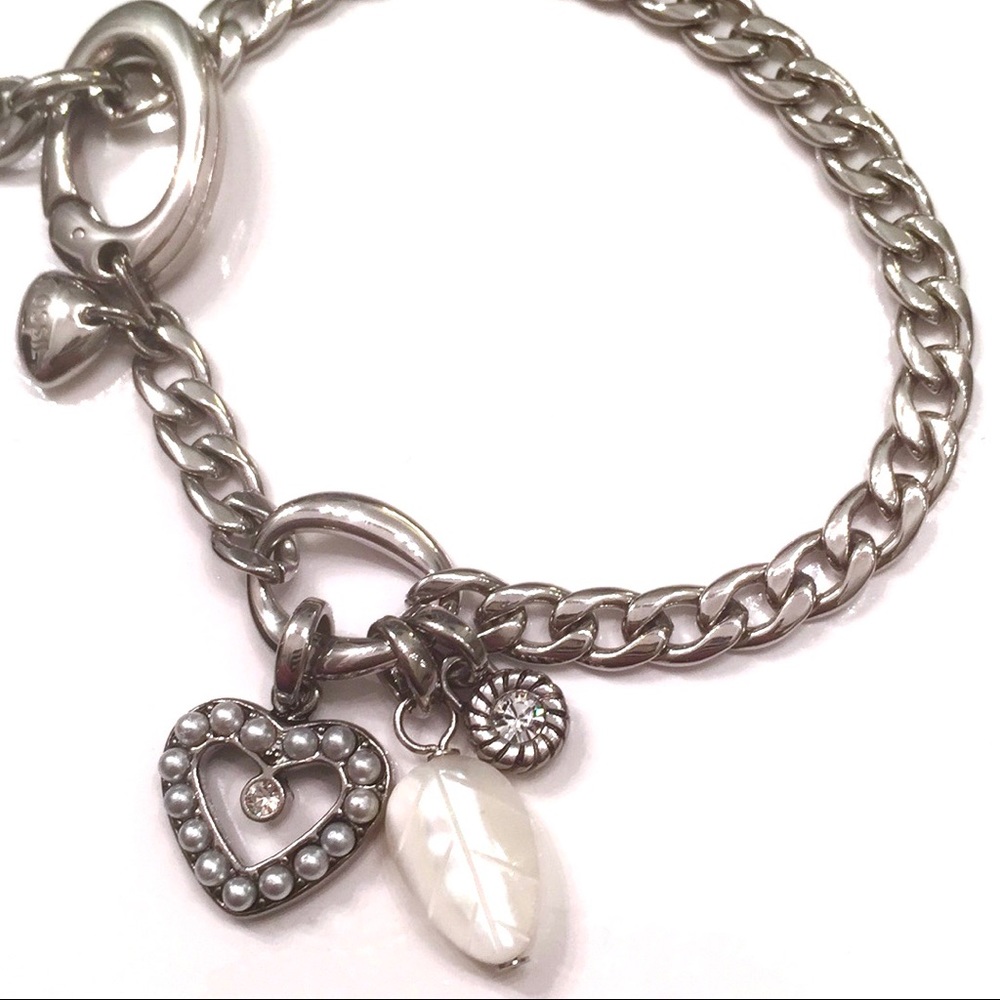 Fossil Steel Bracelet With Charms